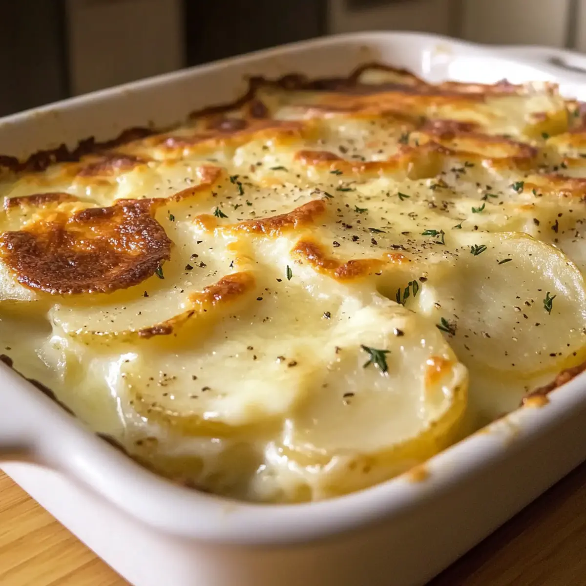 Cheesy Scalloped Potatoes (No Flour Version)