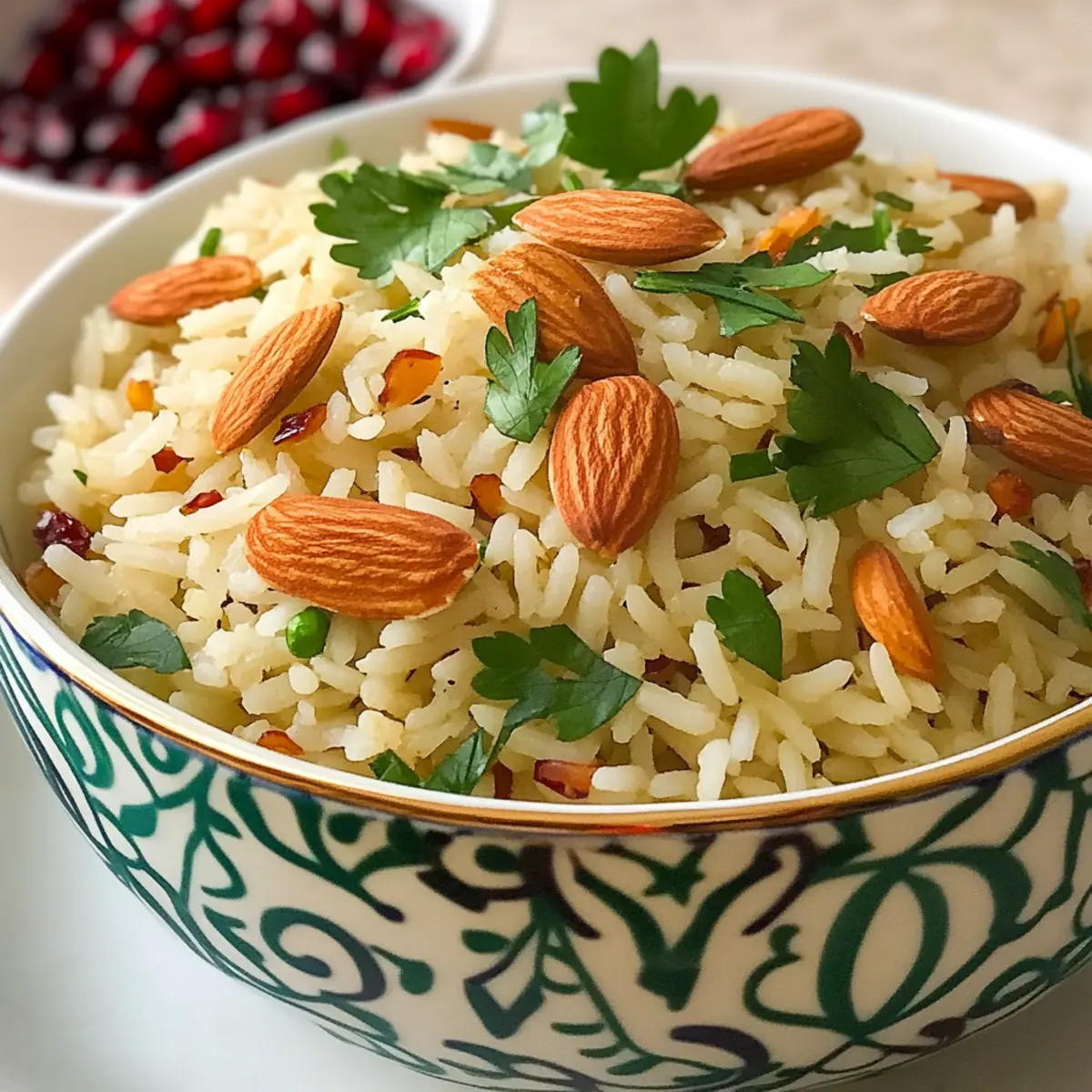 Christmas Rice Pilaf with Toasted Almonds