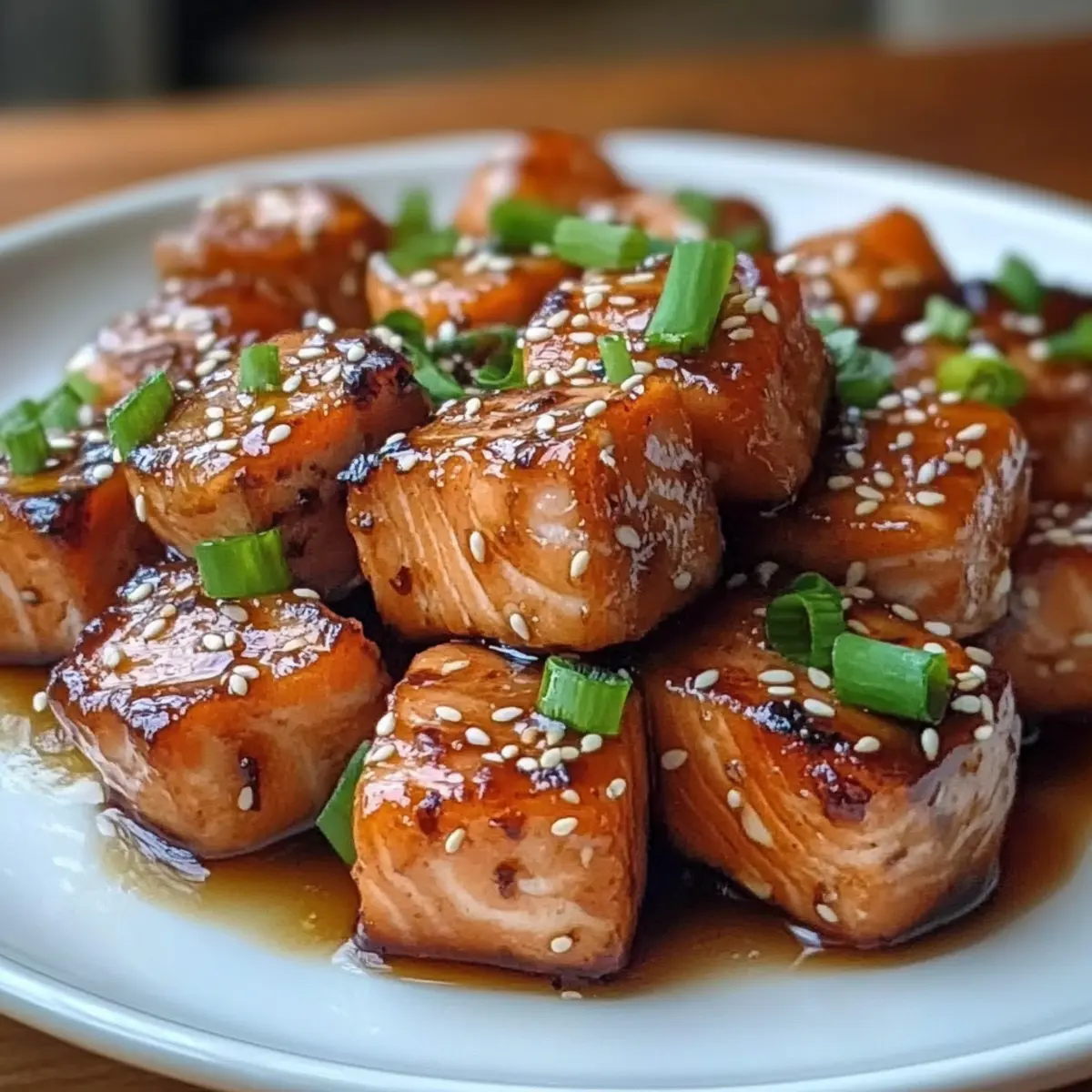 Crispy Honey Garlic Salmon Bites