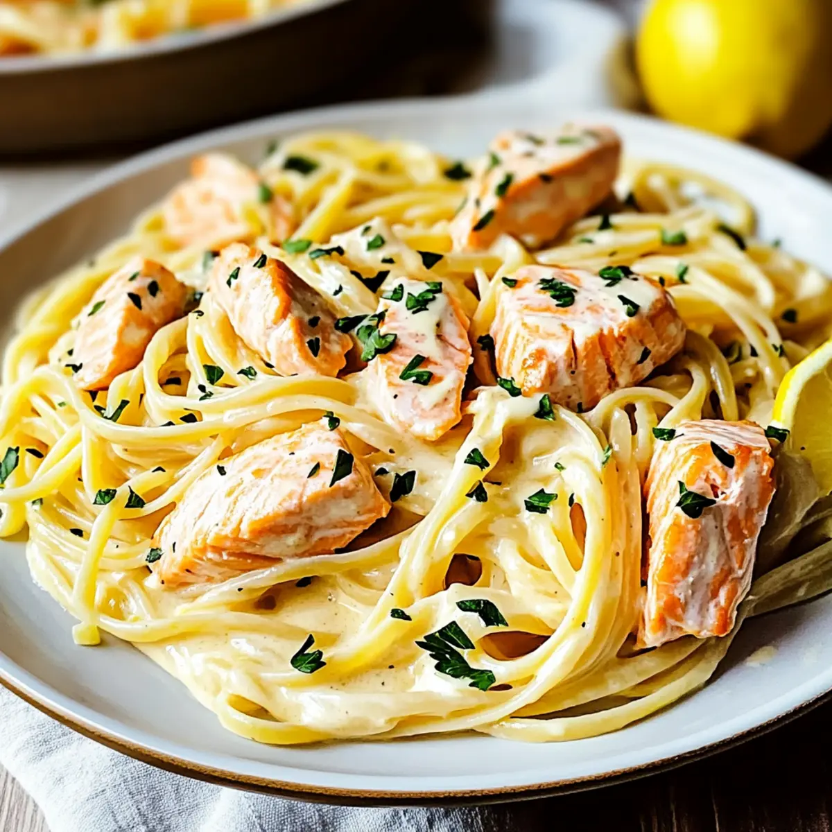 Delicious Salmon Pasta with Lemon Cream Sauce in 30 Minutes