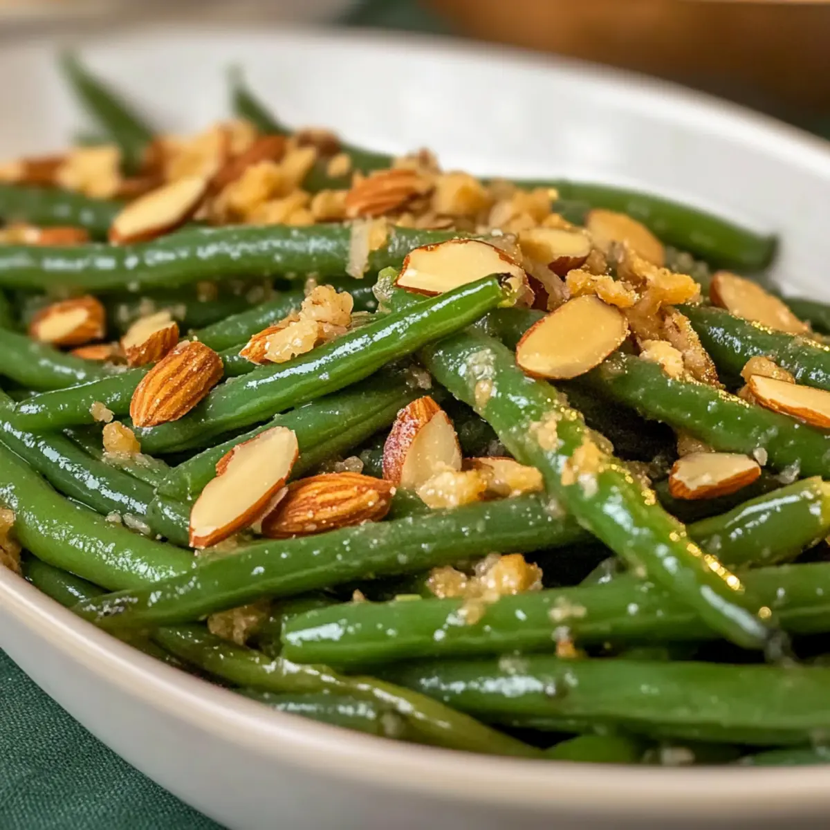 Garlic Butter Green Beans with Almonds