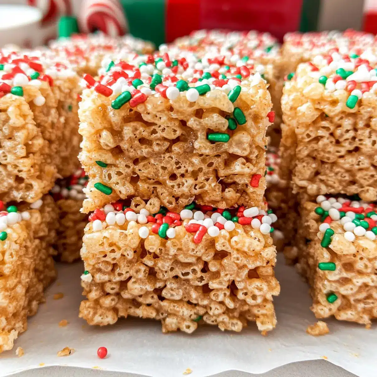 Gingerbread Rice Krispie Treats