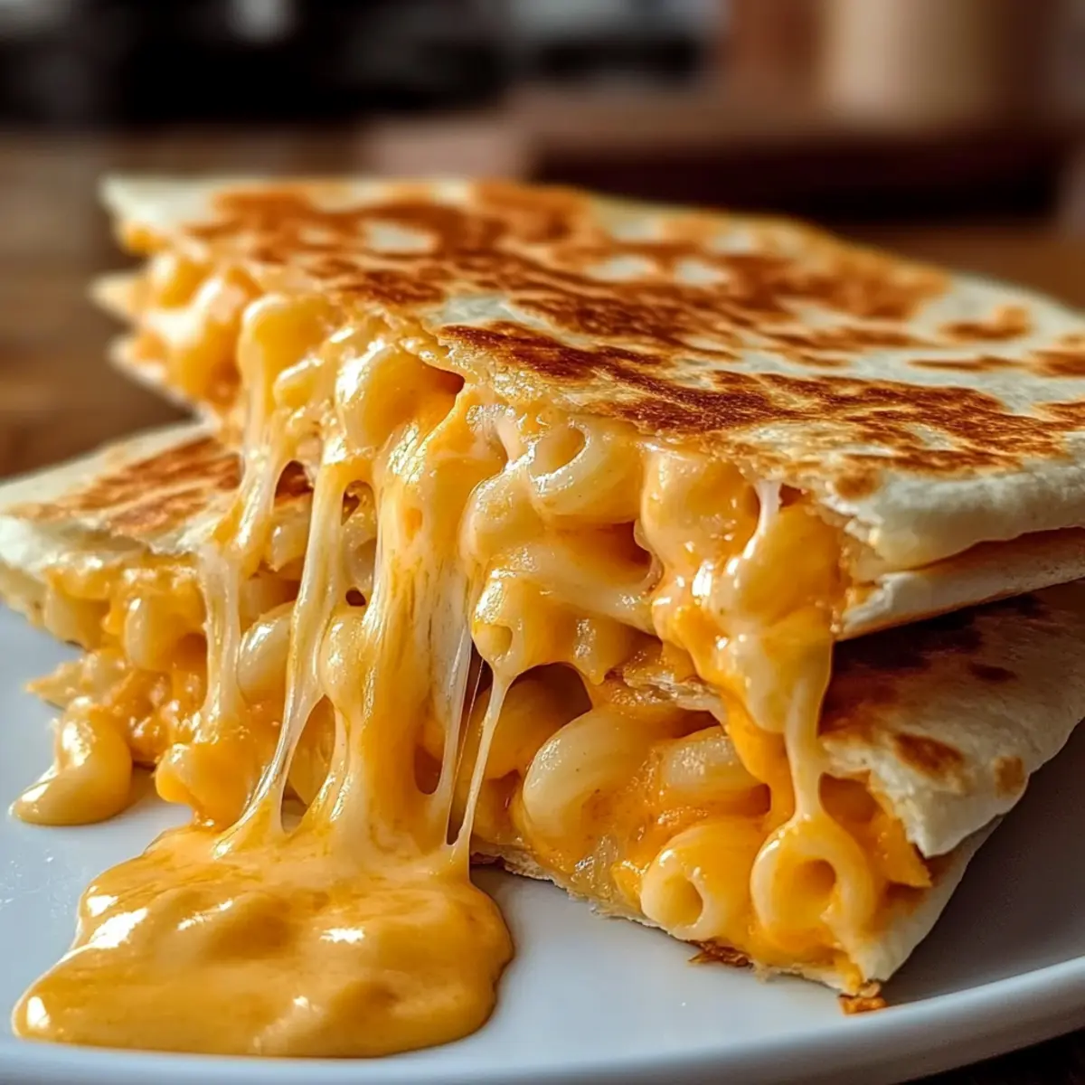 Gooey Mac & Cheese Quesadilla