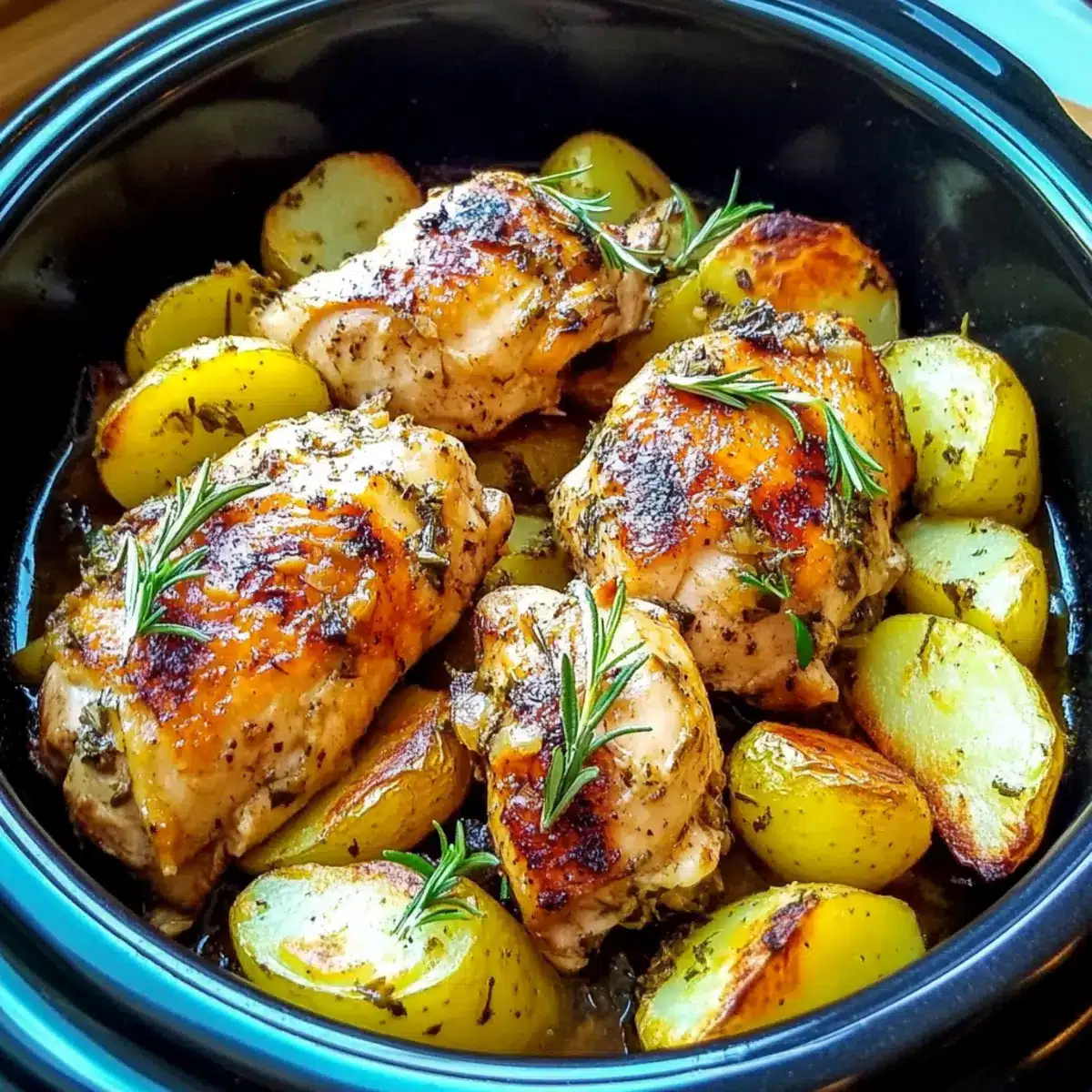 Slow Cooker Herb-Infused Chicken and Potatoes