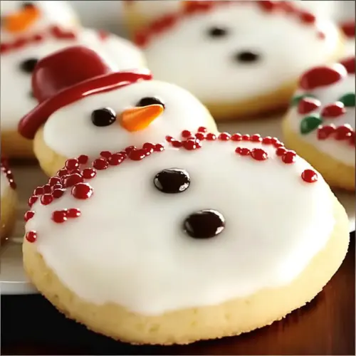 Snowman Cookies (Starbucks Copycat) Recipe
