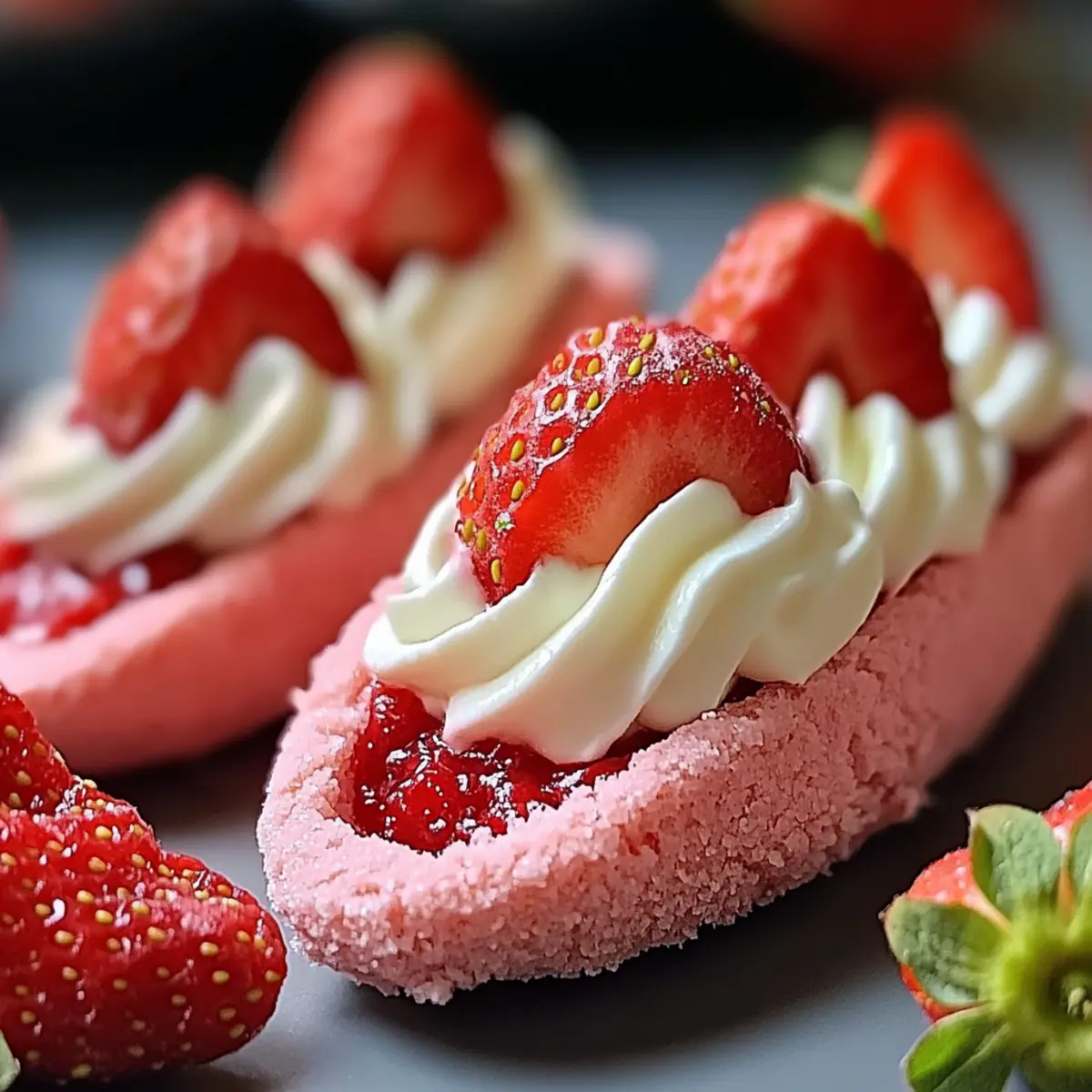 Strawberry Cookie Boats