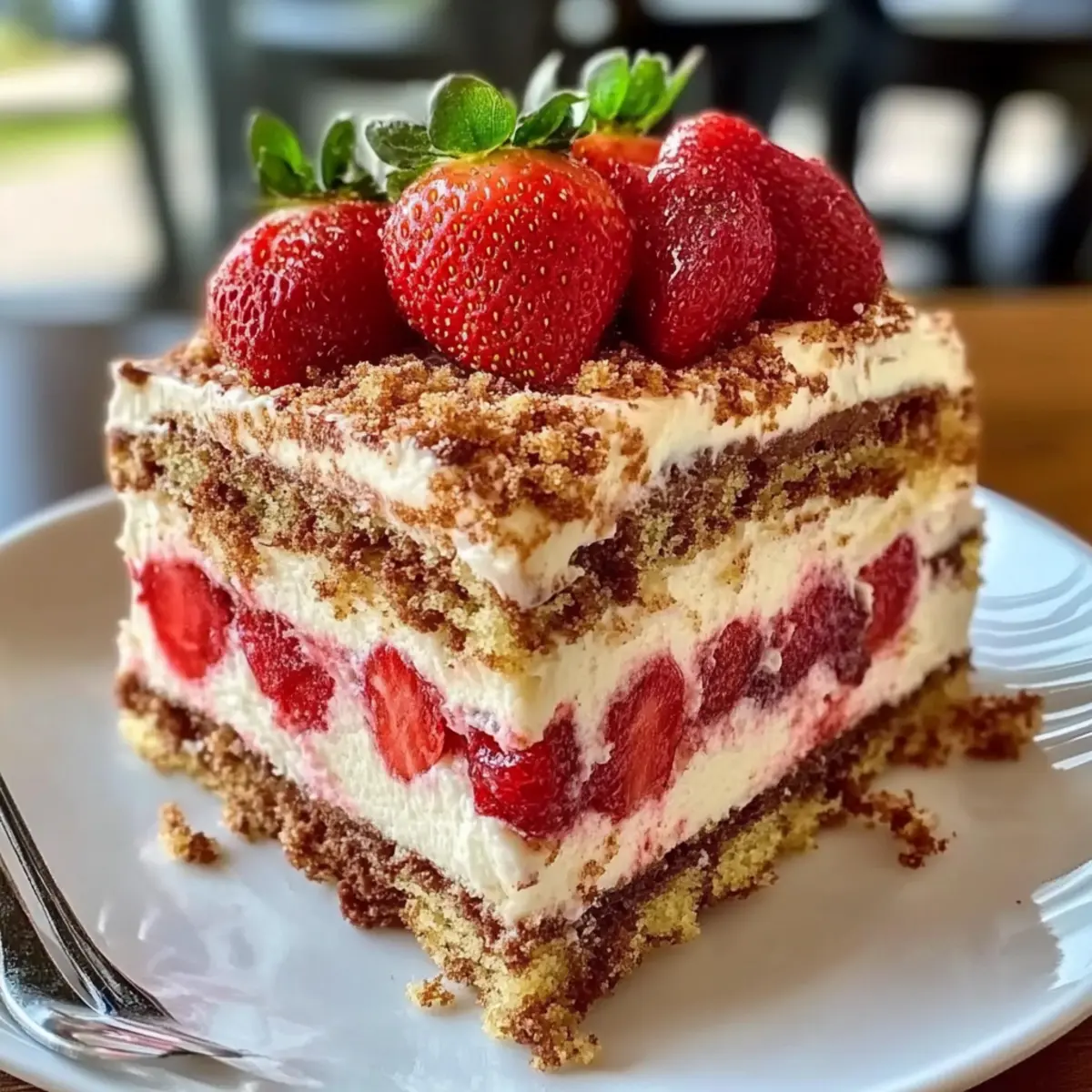 Strawberry Earthquake Cake