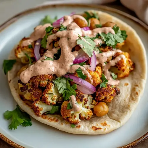 Chili Lime Chickpea Cauliflower Wrap