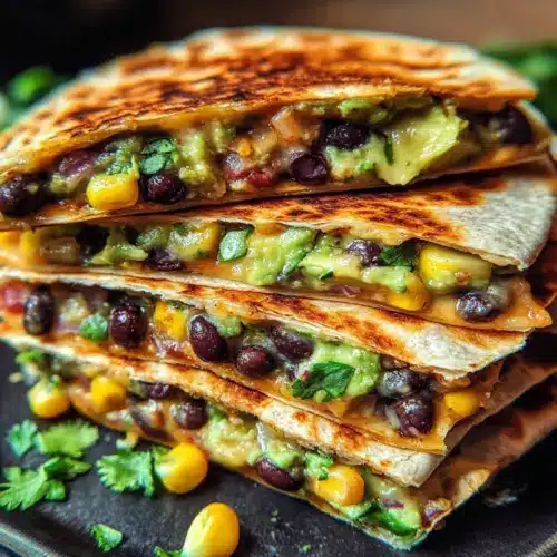 Vegan Quesadillas with Black Beans and Avocado