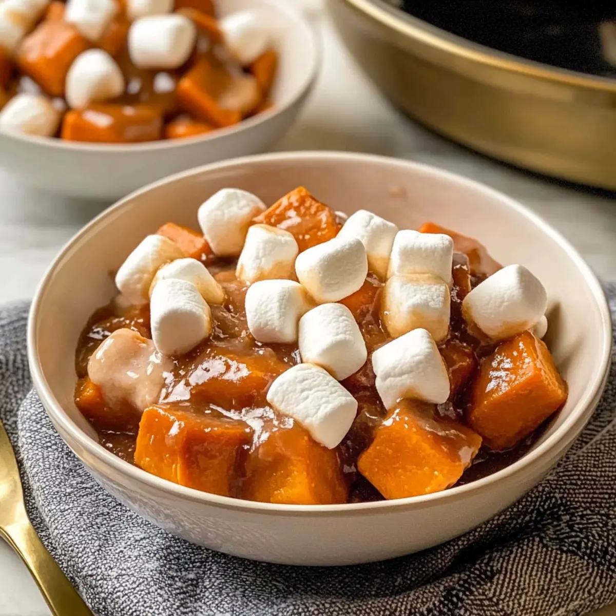 Crockpot Sweet Potatoes with Marshmallows
