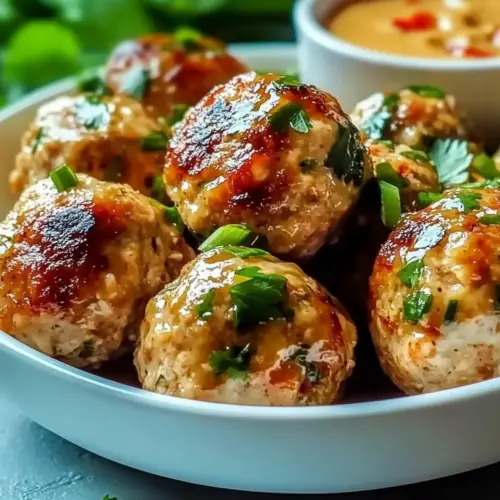 Easy Thai Baked Chicken Meatballs