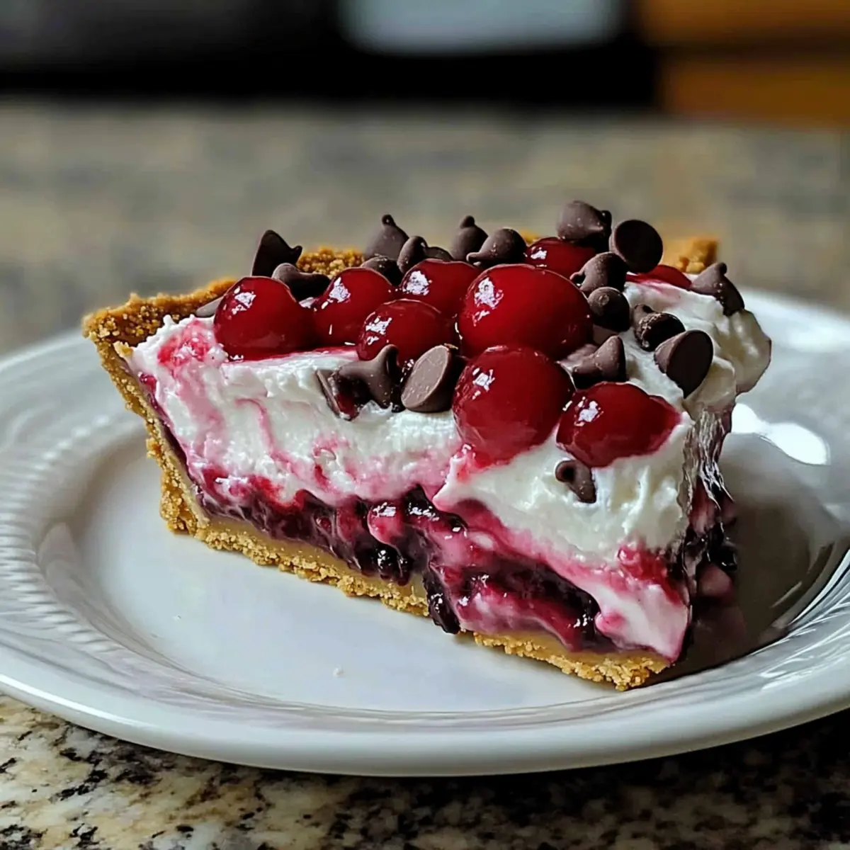 No-Bake Easy Cherry Chocolate Chip Pie
