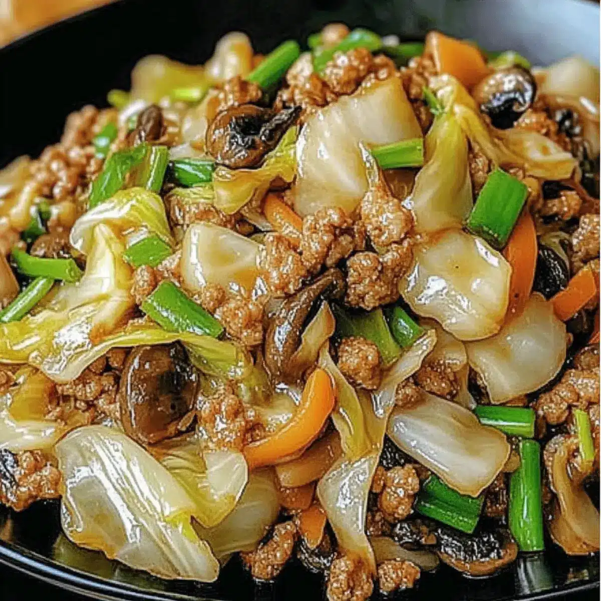 Savory Chinese Ground Beef and Cabbage Stir Fry in 25 Minutes