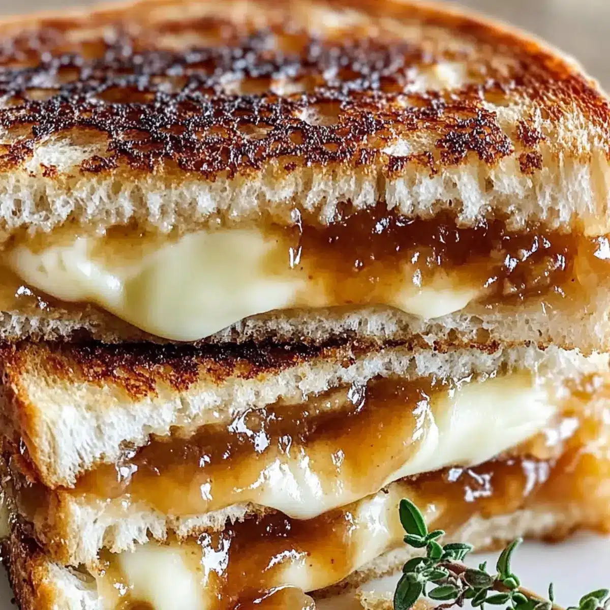 Apple Butter Brie Grilled Cheese