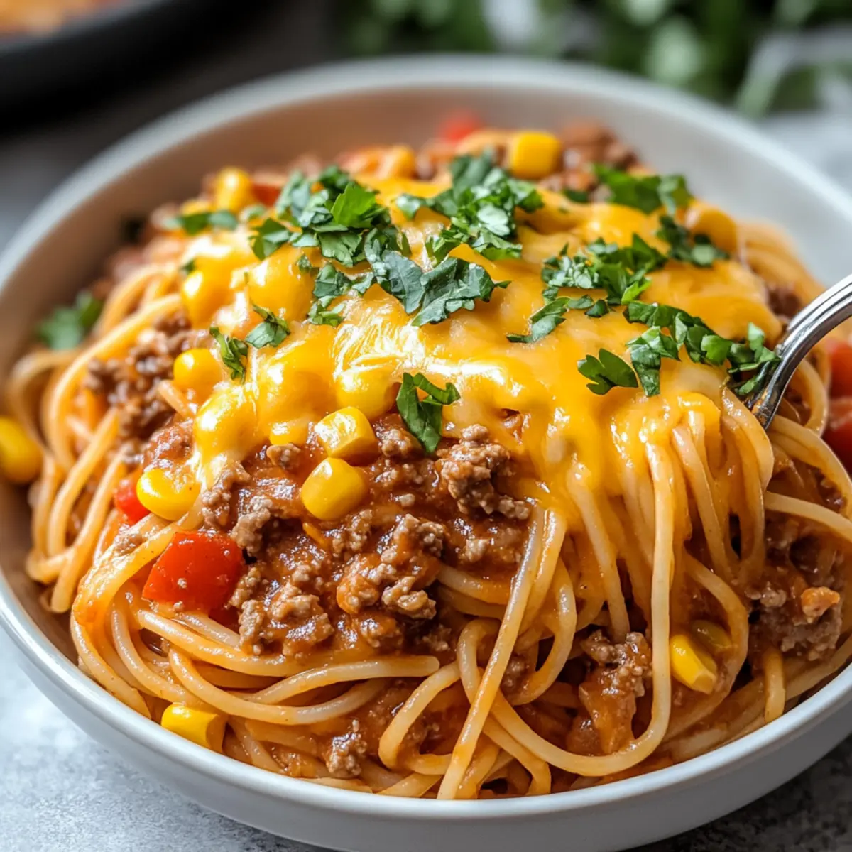 CrockPot Taco Spaghetti