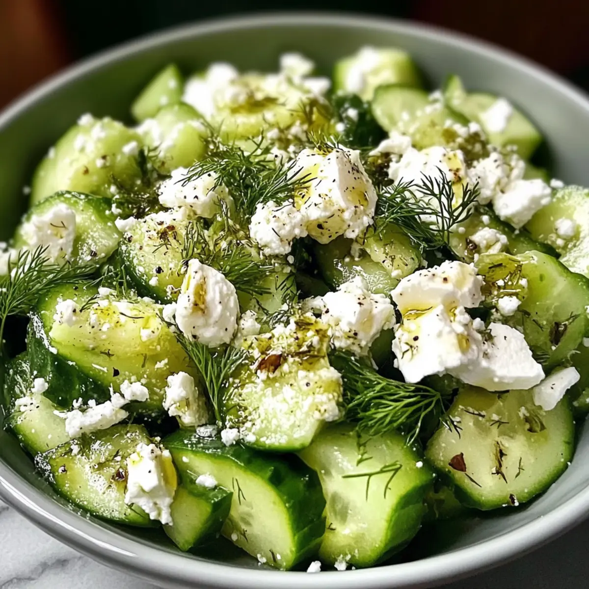 Smashed Cucumber Salad – With Feta and Dill