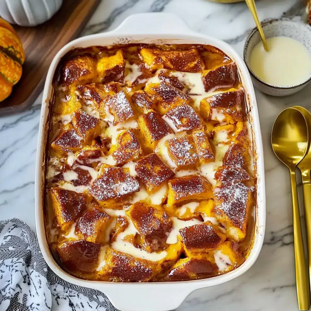 Overnight Pumpkin French Toast Casserole