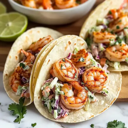 Cajun Shrimp Tacos with Creamy Slaw Recipe