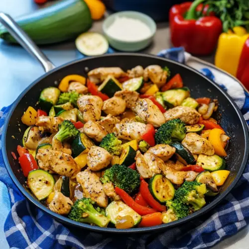 Colorful One-pot Chicken & Veggie Delight: a Healthy Feast