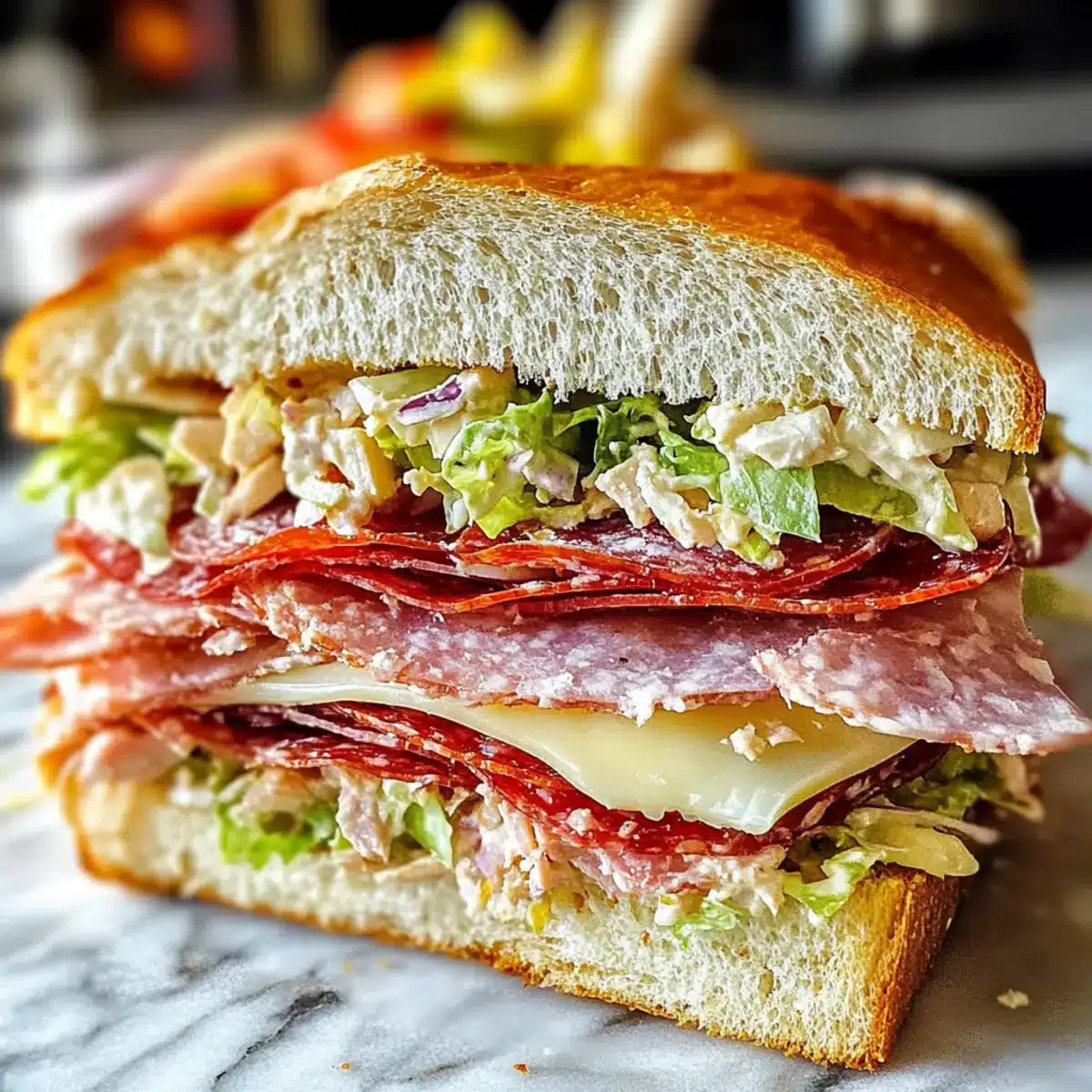 Italian Grinder Salad Sandwich