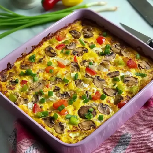 Gluten-Free Cottage Cheese and Veggie Egg Casserole