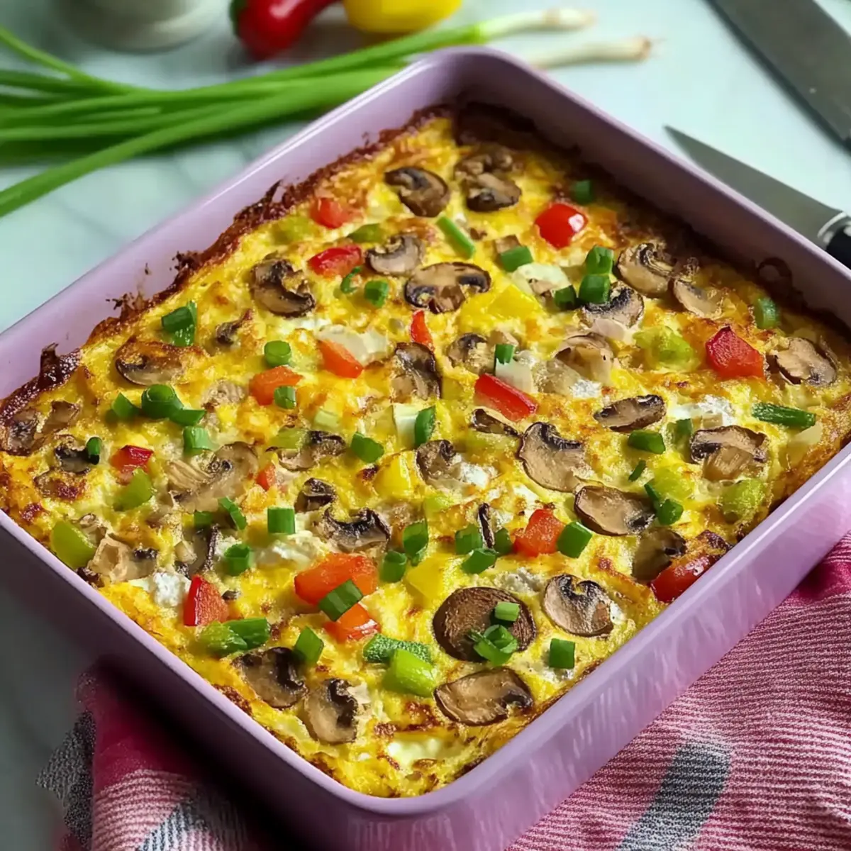 Gluten-Free Cottage Cheese and Veggie Egg Casserole