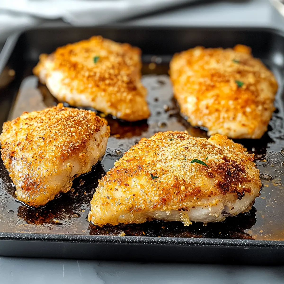 Parmesan Crispy Oven Fried Chicken