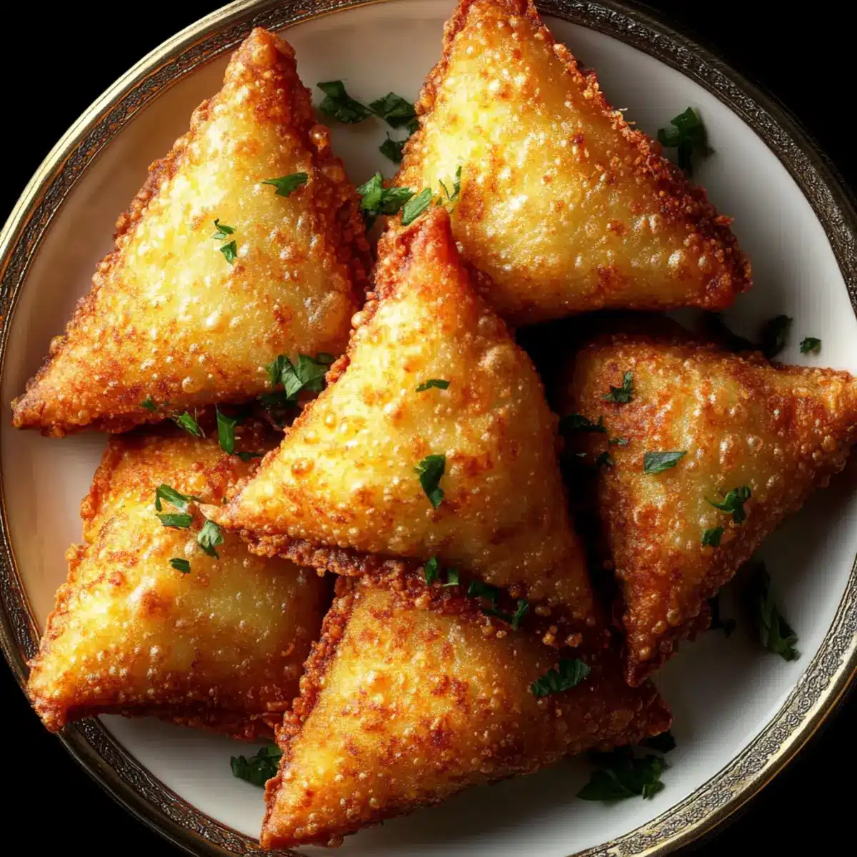 Crispy Cheese Potato Samosa